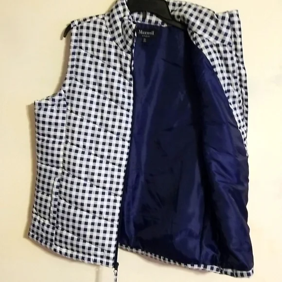 Maxwell Studio Gingham Puff Vest - Picture 3 of 3